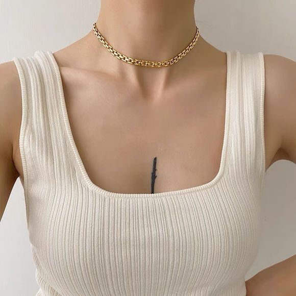 ✨18K Gold Plated Bold Pantheon Link Chain Necklace - Picture 12 of 14